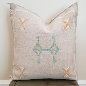 Cactus (Sabra) Silk Moroccan Pillow Cover